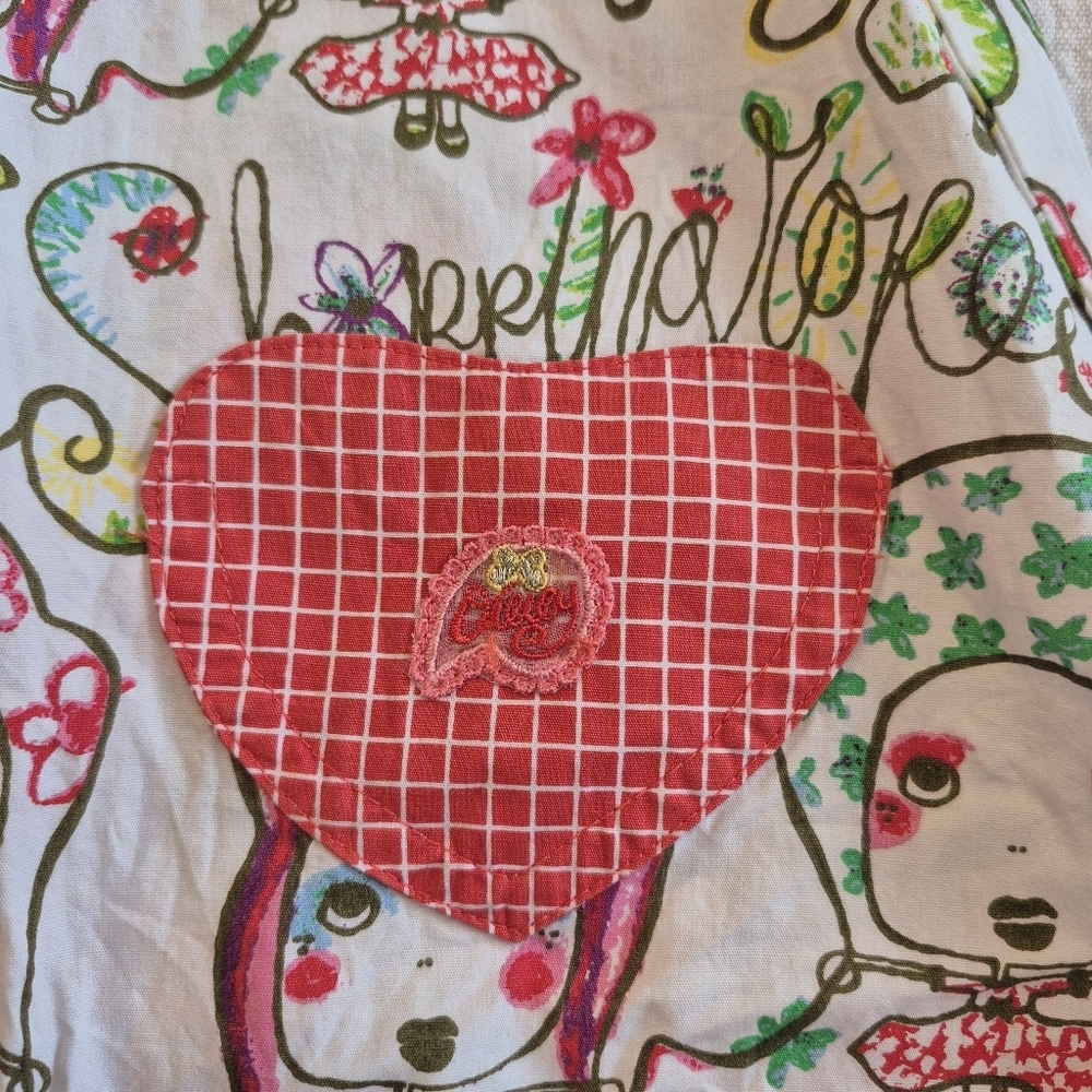 Oilily girls size 6-7 shift dress girls jumping rope print EUC or better - Picture 4 of 7